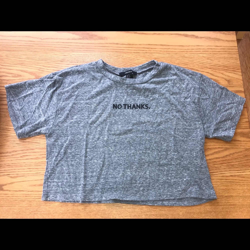 No Thanks Cropped Tee